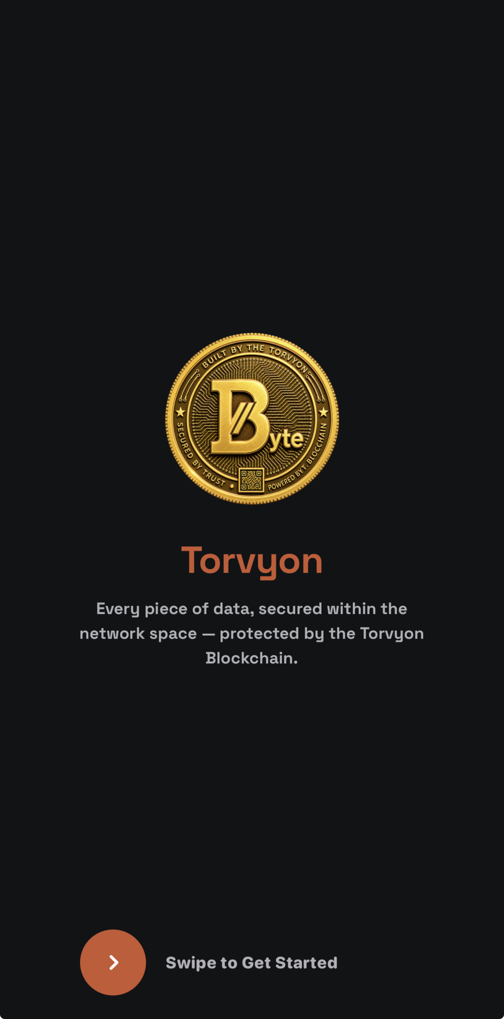 Torvyon Wallet desktop app splash screen
